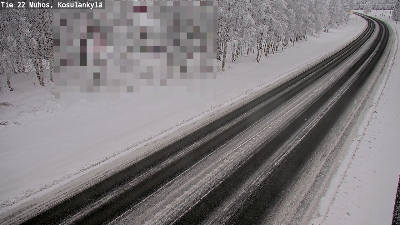 Weather Camera Image Väg 22 Muhos, Kosulankylä, Muhos, Pohjois-Pohjanmaa