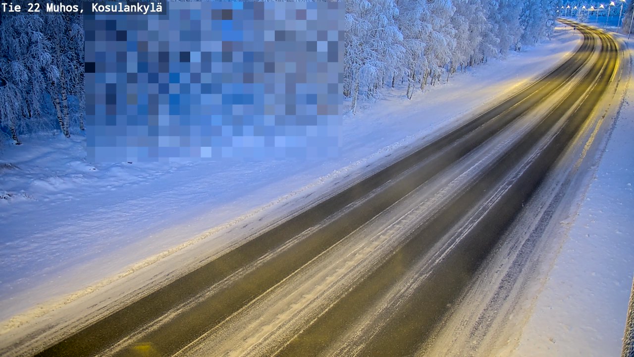 Weather Camera Image Road 22 Muhos, Kosulankylä, Muhos, Pohjois-Pohjanmaa