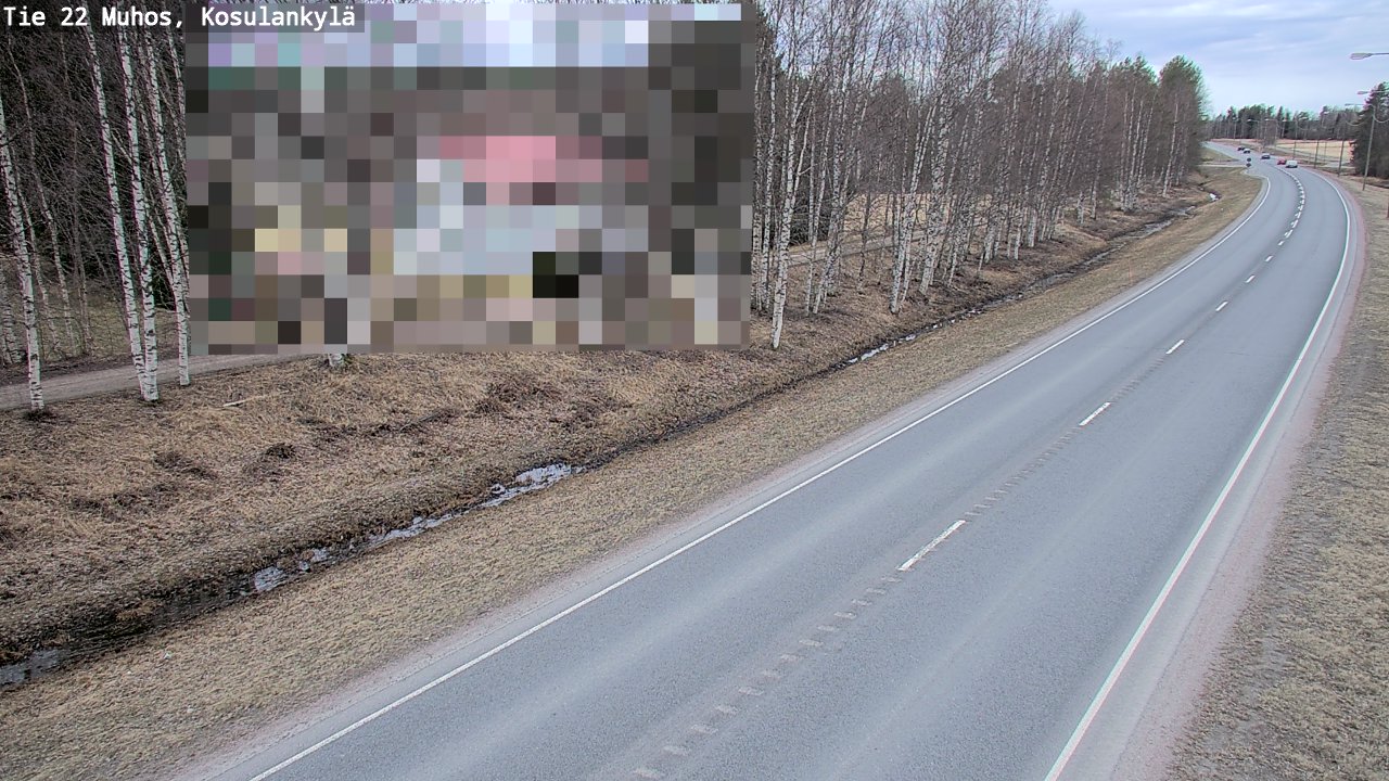 Weather Camera Image Road 22 Muhos, Kosulankylä, Muhos, Pohjois-Pohjanmaa