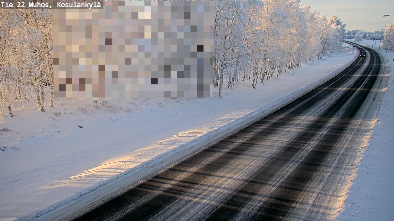 Weather Camera Image Road 22 Muhos, Kosulankylä, Muhos, Pohjois-Pohjanmaa