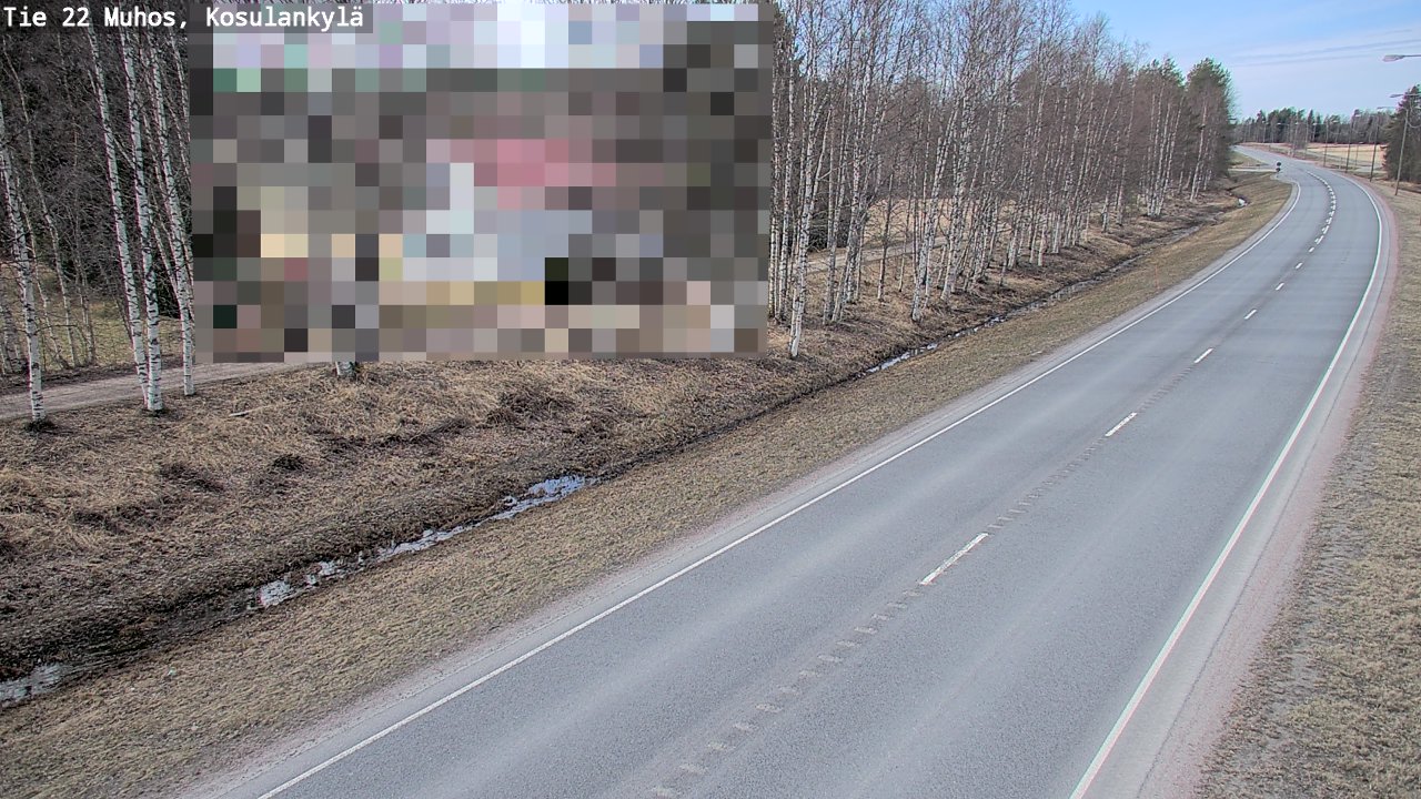 Weather Camera Image Road 22 Muhos, Kosulankylä, Muhos, Pohjois-Pohjanmaa