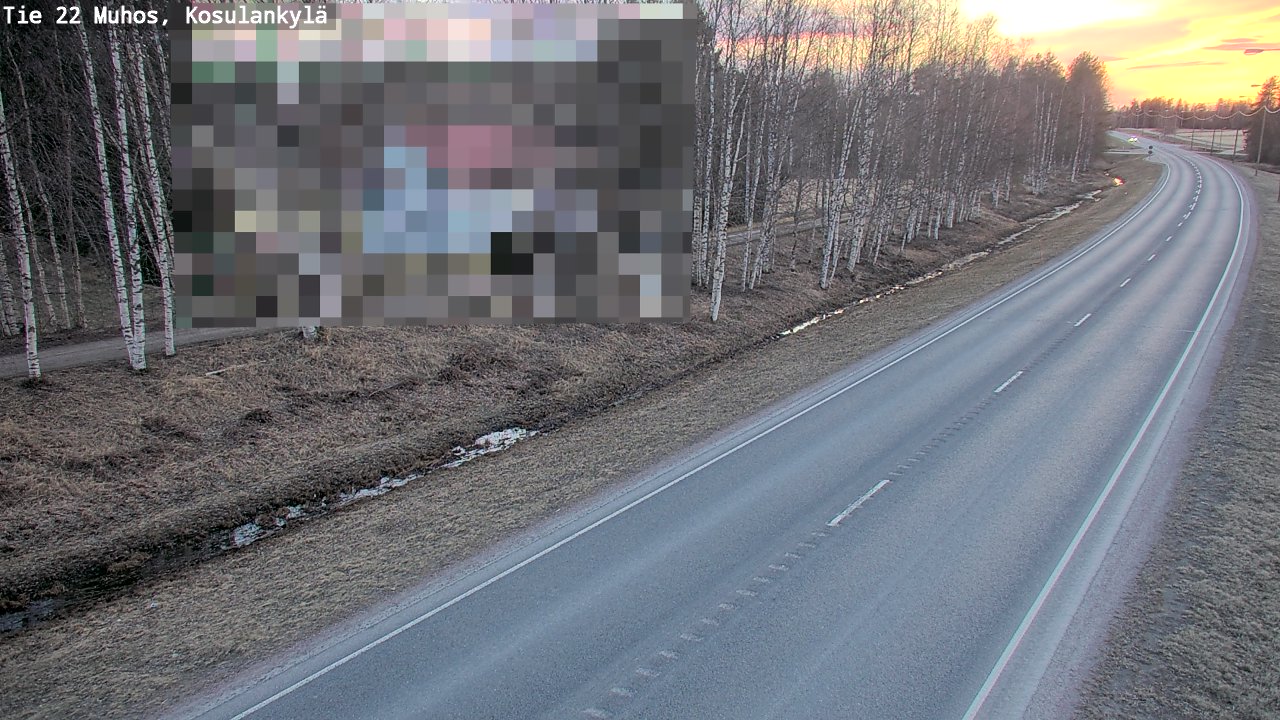Kelikamerat Kuva Tie 22 Muhos, Kosulankylä, Muhos, Pohjois-Pohjanmaa