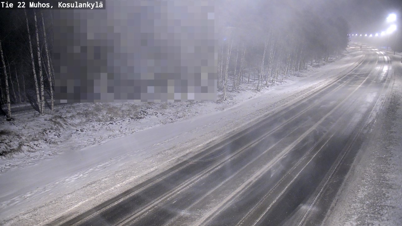 Weather Camera Image Väg 22 Muhos, Kosulankylä, Muhos, Pohjois-Pohjanmaa