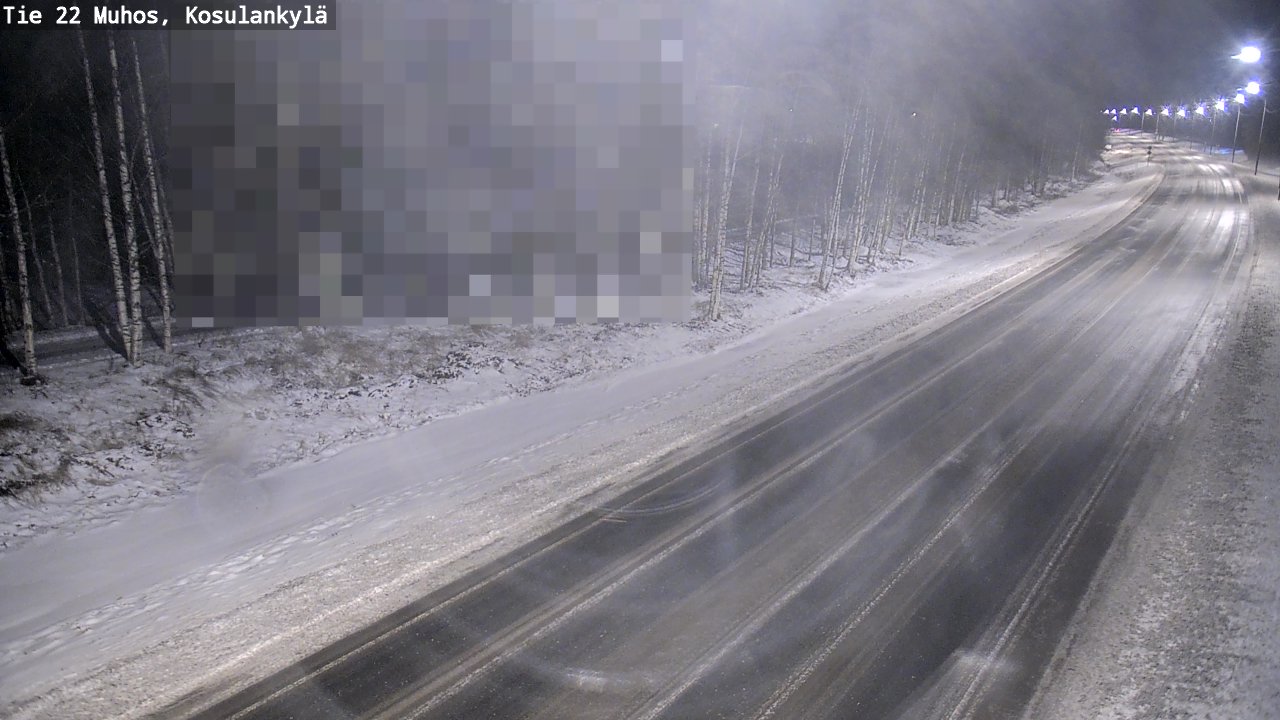 Weather Camera Image Väg 22 Muhos, Kosulankylä, Muhos, Pohjois-Pohjanmaa