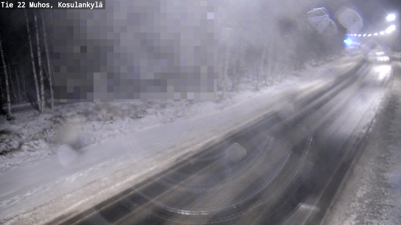 Weather Camera Image Väg 22 Muhos, Kosulankylä, Muhos, Pohjois-Pohjanmaa