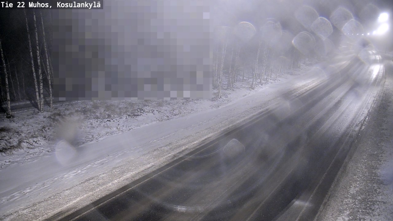 Weather Camera Image Väg 22 Muhos, Kosulankylä, Muhos, Pohjois-Pohjanmaa