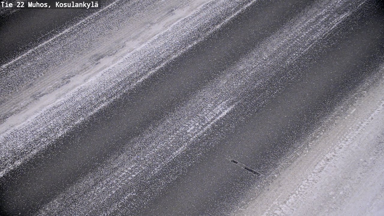 Weather Camera Image Väg 22 Muhos, Kosulankylä, Muhos, Pohjois-Pohjanmaa