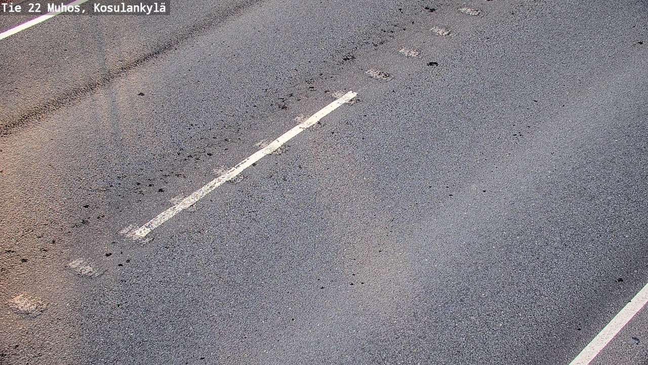 Weather Camera Image Väg 22 Muhos, Kosulankylä, Muhos, Pohjois-Pohjanmaa