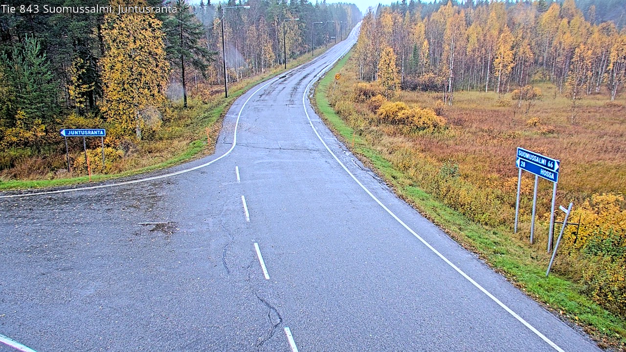 Weather Camera Image Road 843 Suomussalmi, Juntusranta, Suomussalmi, Kainuu