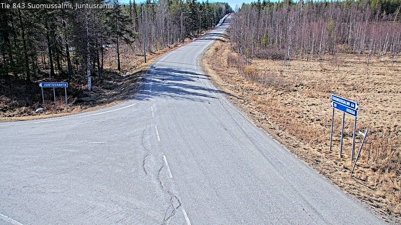 Kelikamerat Kuva Tie 843 Suomussalmi, Juntusranta, Suomussalmi, Kainuu