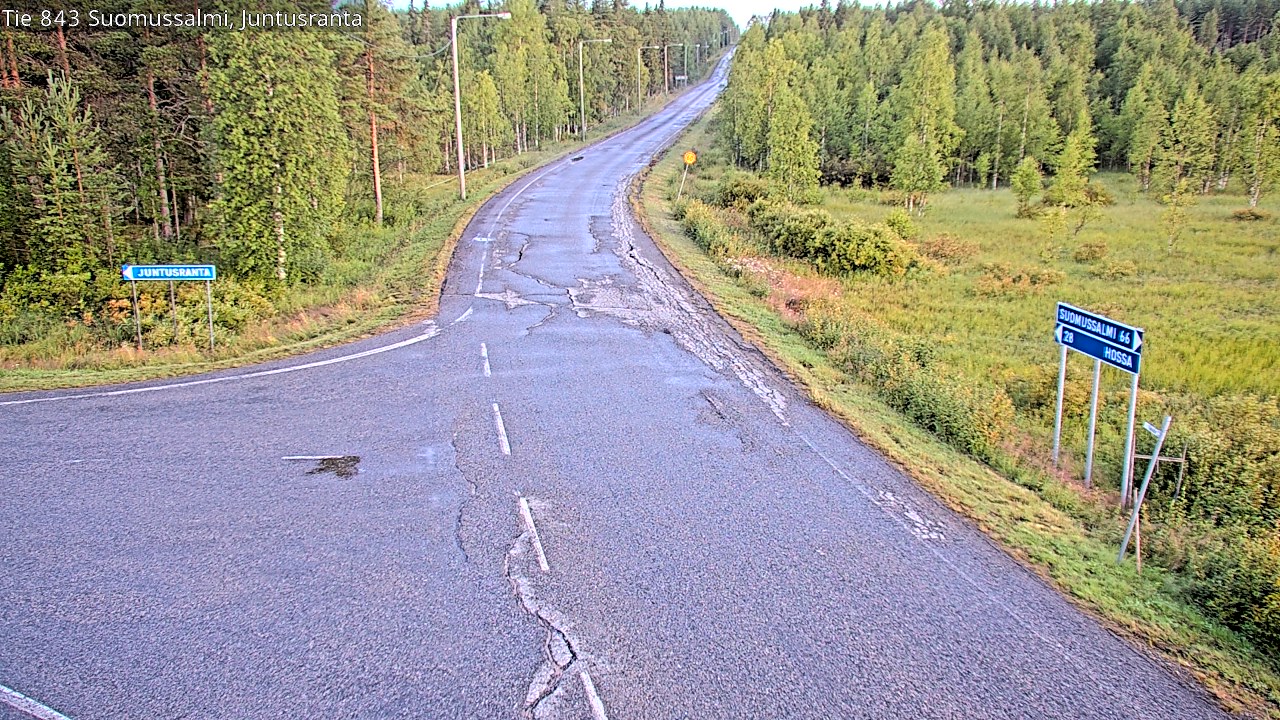 Kelikamerat Kuva Tie 843 Suomussalmi, Juntusranta, Suomussalmi, Kainuu