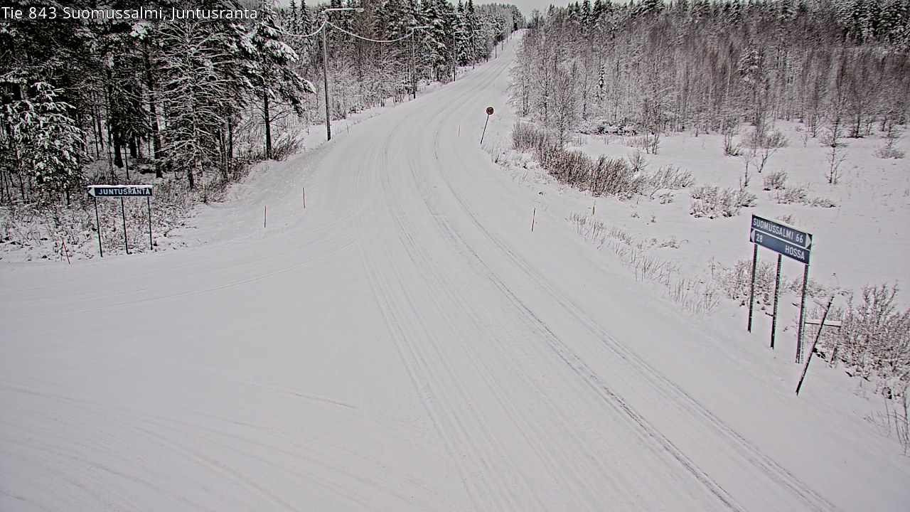 Weather Camera Image Road 843 Suomussalmi, Juntusranta, Suomussalmi, Kainuu