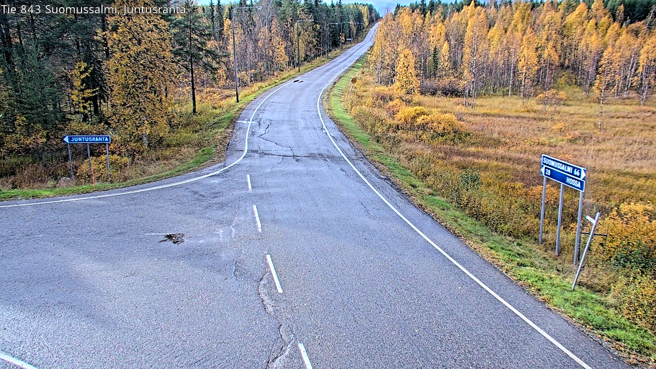 Kelikamerat Kuva Tie 843 Suomussalmi, Juntusranta, Suomussalmi, Kainuu