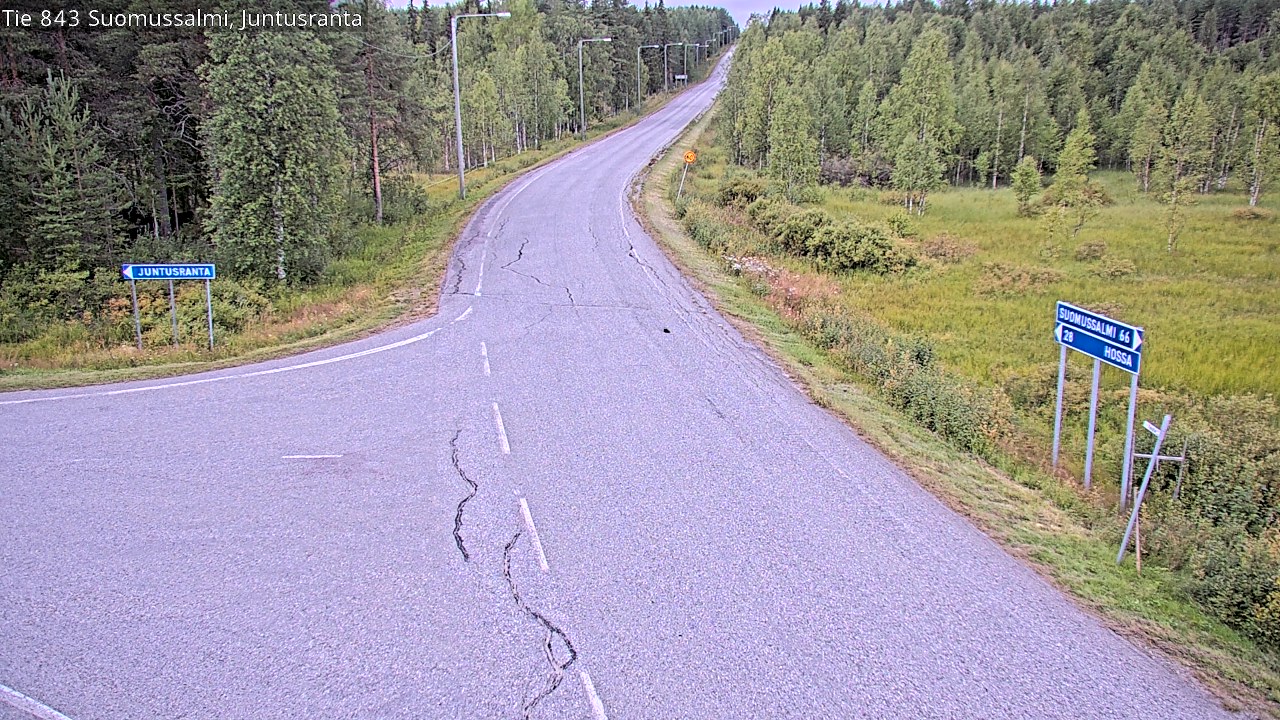 Kelikamerat Kuva Tie 843 Suomussalmi, Juntusranta, Suomussalmi, Kainuu
