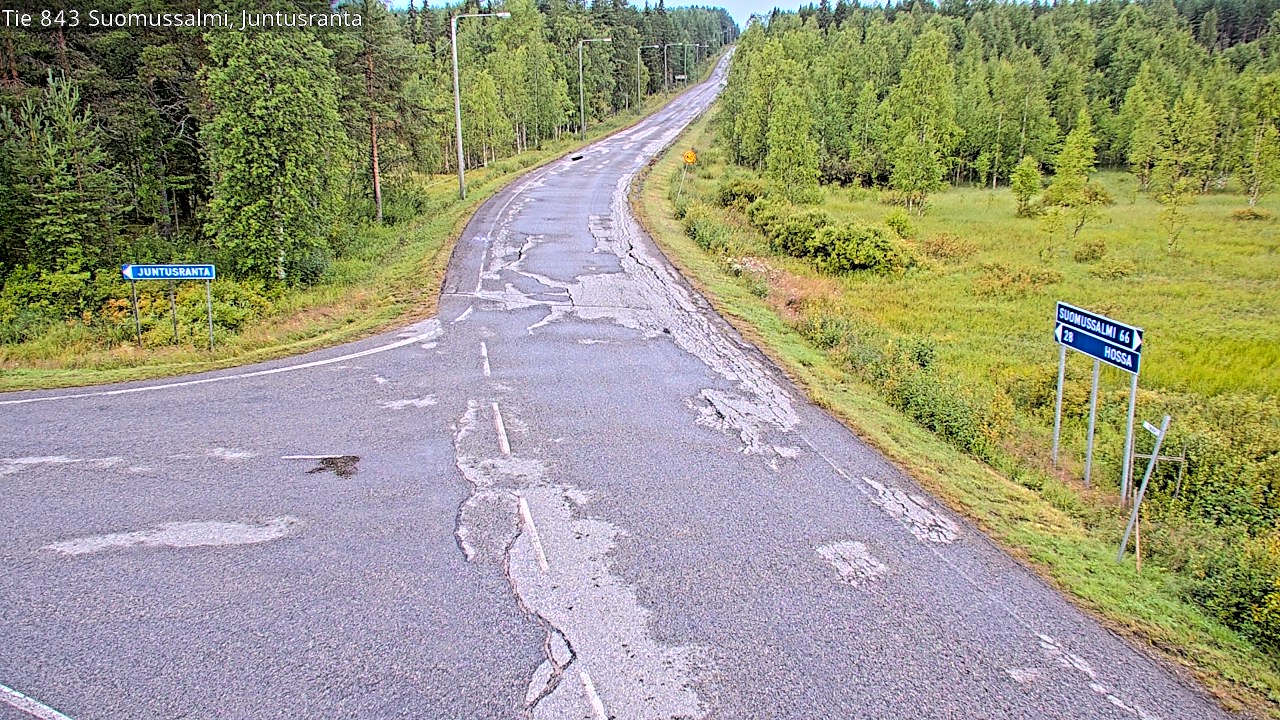 Kelikamerat Kuva Tie 843 Suomussalmi, Juntusranta, Suomussalmi, Kainuu