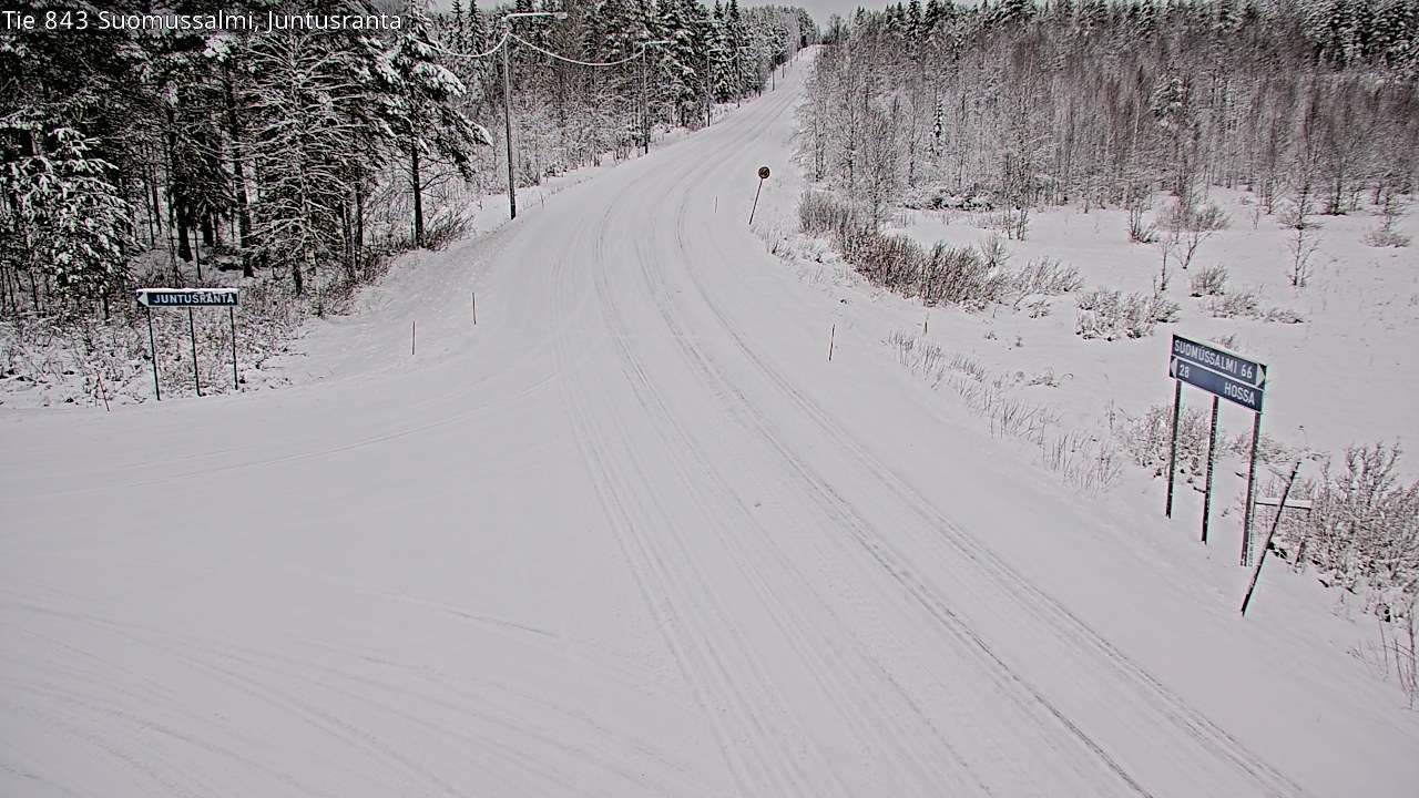 Weather Camera Image Road 843 Suomussalmi, Juntusranta, Suomussalmi, Kainuu