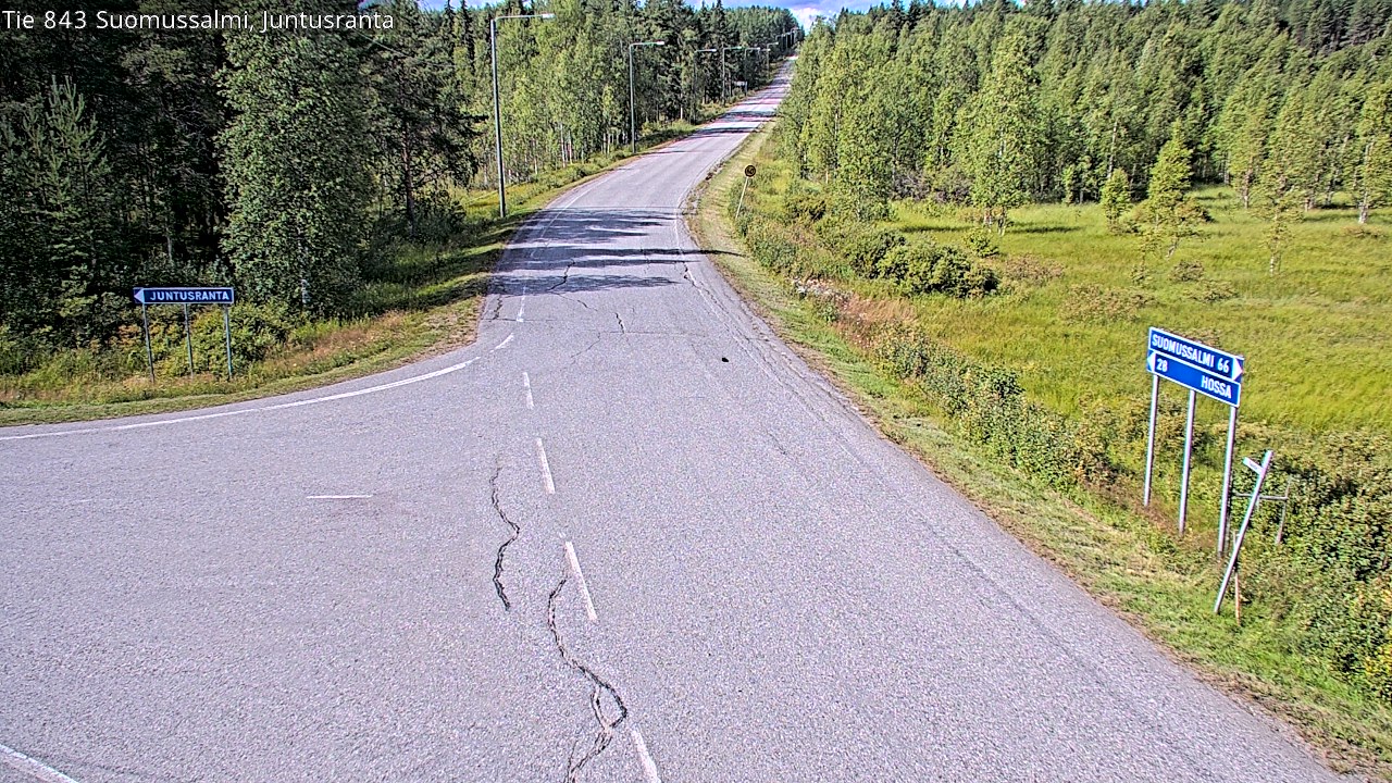 Kelikamerat Kuva Tie 843 Suomussalmi, Juntusranta, Suomussalmi, Kainuu