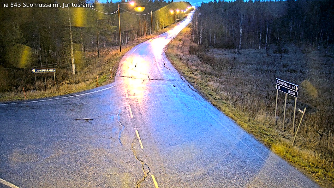 Kelikamerat Kuva Tie 843 Suomussalmi, Juntusranta, Suomussalmi, Kainuu