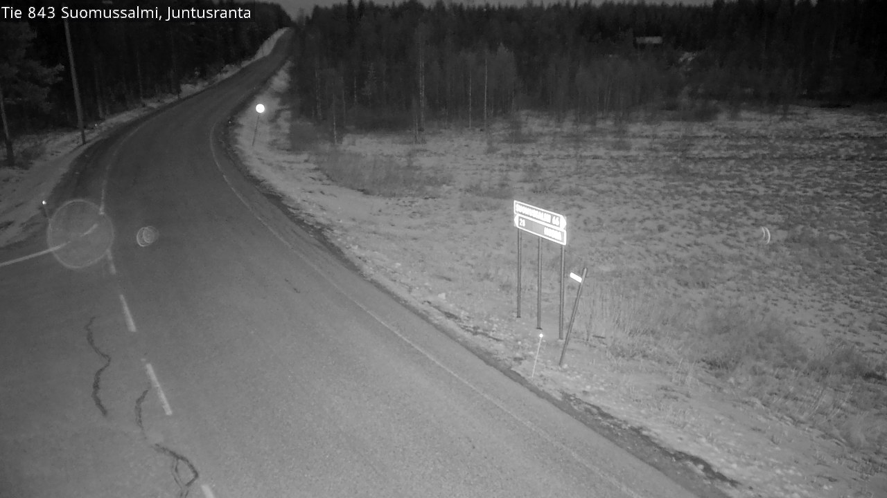 Weather Camera Image Road 843 Suomussalmi, Juntusranta, Suomussalmi, Kainuu