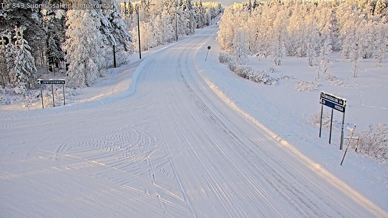 Weather Camera Image Road 843 Suomussalmi, Juntusranta, Suomussalmi, Kainuu
