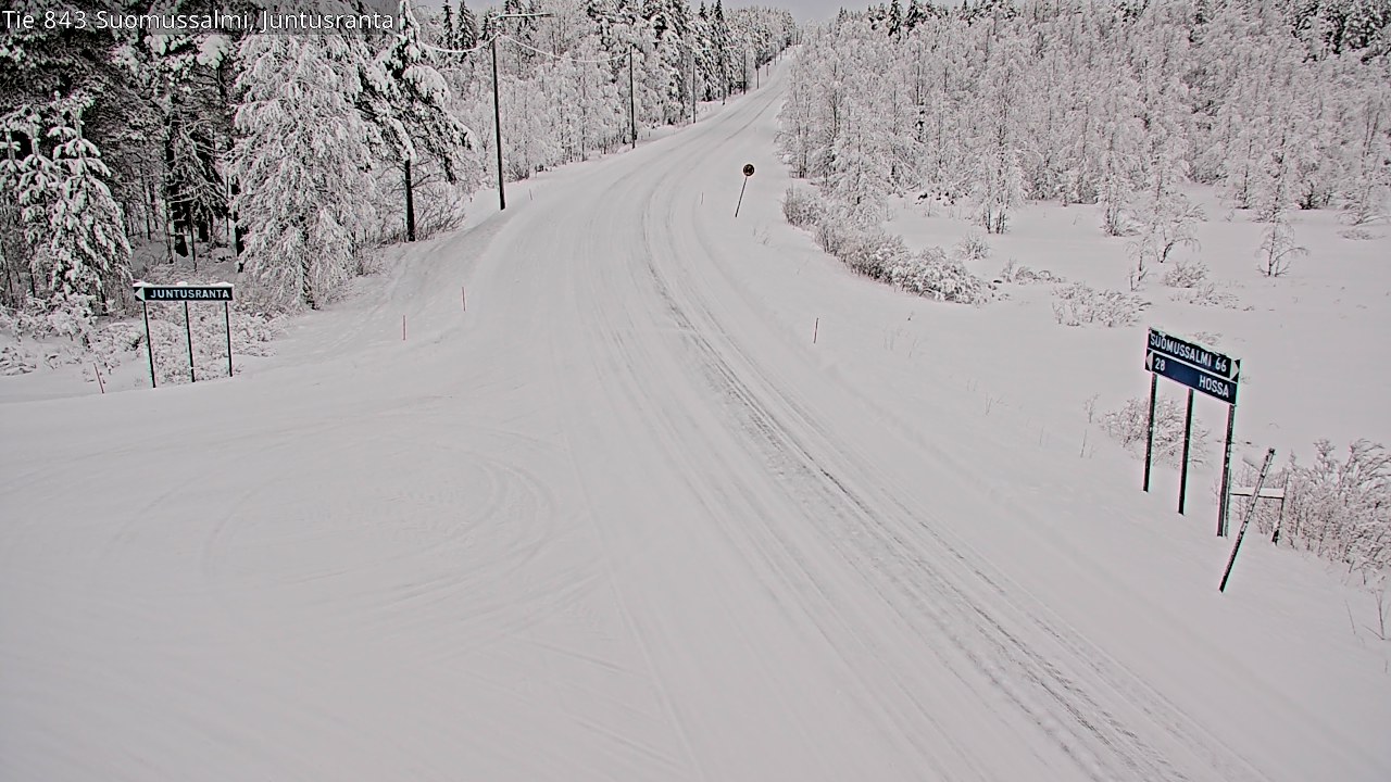 Kelikamerat Kuva Tie 843 Suomussalmi, Juntusranta, Suomussalmi, Kainuu