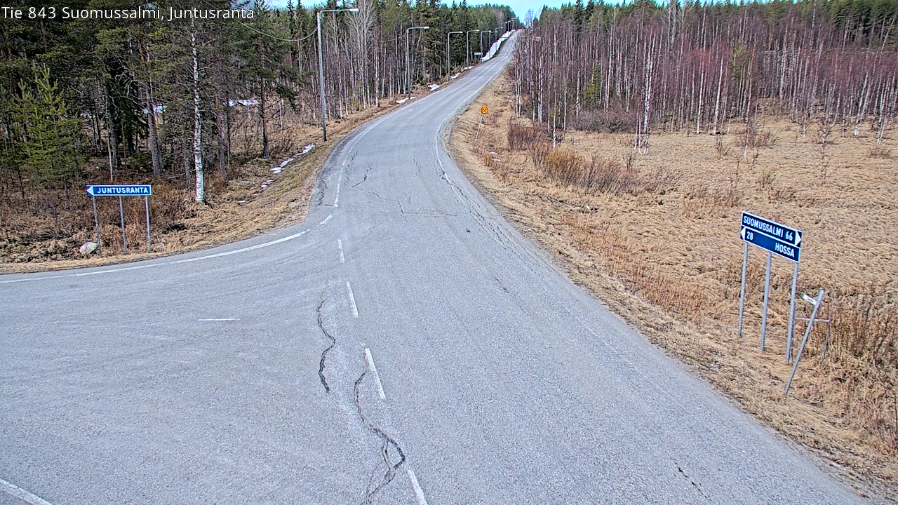 Kelikamerat Kuva Tie 843 Suomussalmi, Juntusranta, Suomussalmi, Kainuu