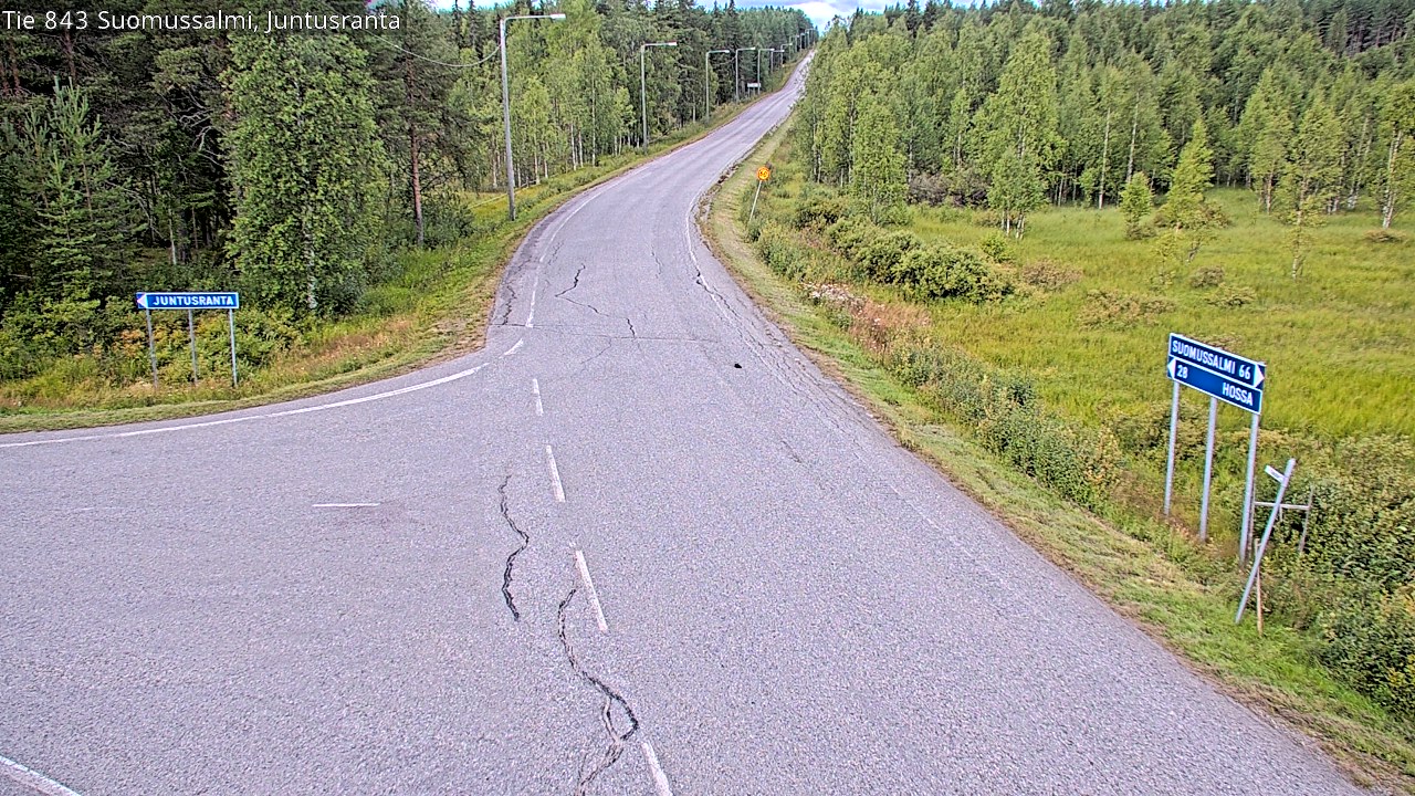 Kelikamerat Kuva Tie 843 Suomussalmi, Juntusranta, Suomussalmi, Kainuu