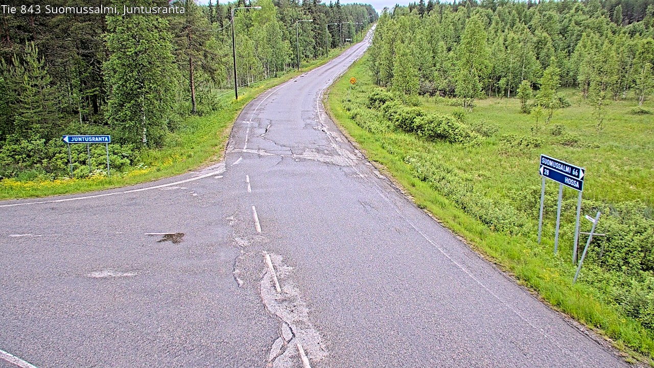 Kelikamerat Kuva Tie 843 Suomussalmi, Juntusranta, Suomussalmi, Kainuu