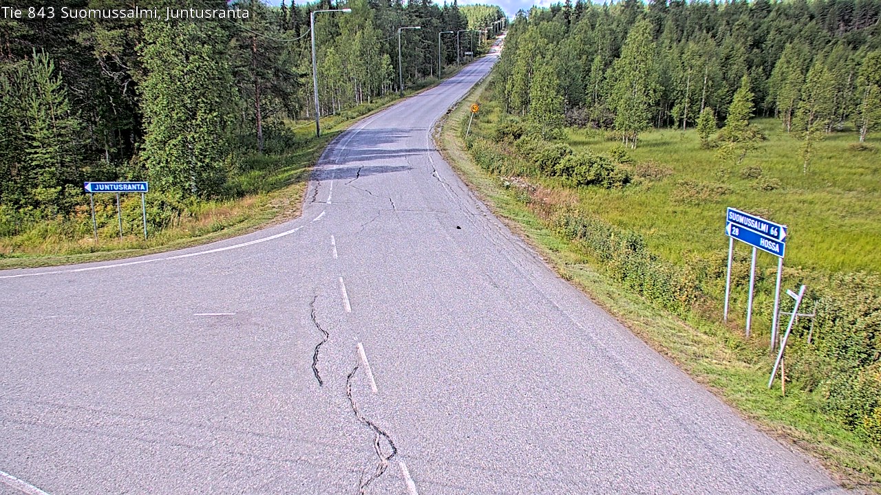 Kelikamerat Kuva Tie 843 Suomussalmi, Juntusranta, Suomussalmi, Kainuu