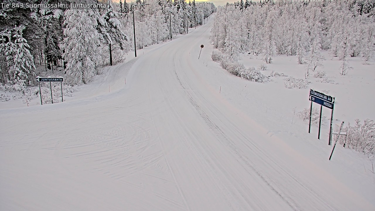 Kelikamerat Kuva Tie 843 Suomussalmi, Juntusranta, Suomussalmi, Kainuu
