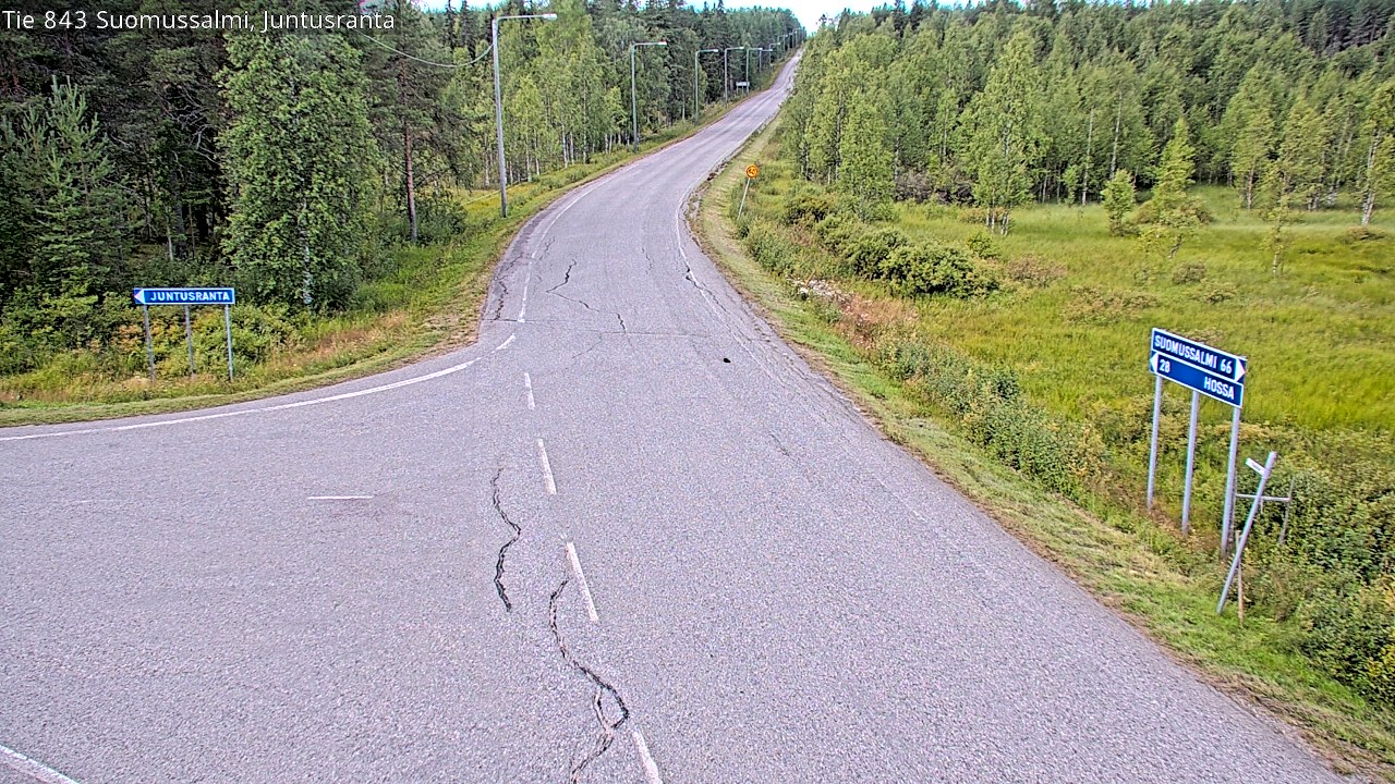Kelikamerat Kuva Tie 843 Suomussalmi, Juntusranta, Suomussalmi, Kainuu