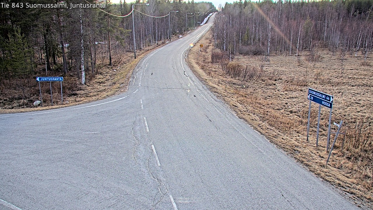 Kelikamerat Kuva Tie 843 Suomussalmi, Juntusranta, Suomussalmi, Kainuu