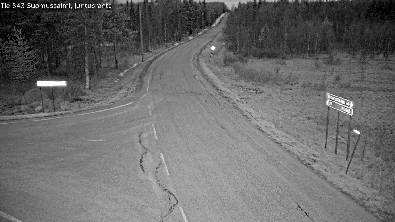Kelikamerat Kuva Tie 843 Suomussalmi, Juntusranta, Suomussalmi, Kainuu