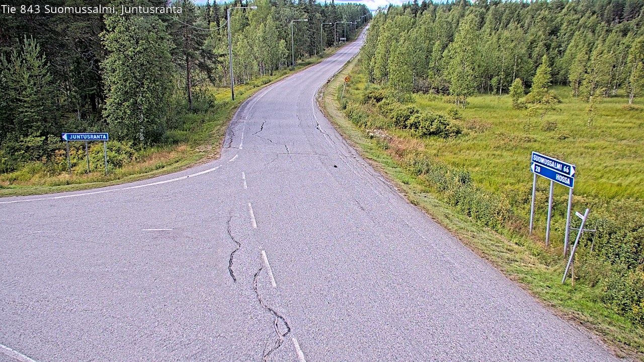 Kelikamerat Kuva Tie 843 Suomussalmi, Juntusranta, Suomussalmi, Kainuu
