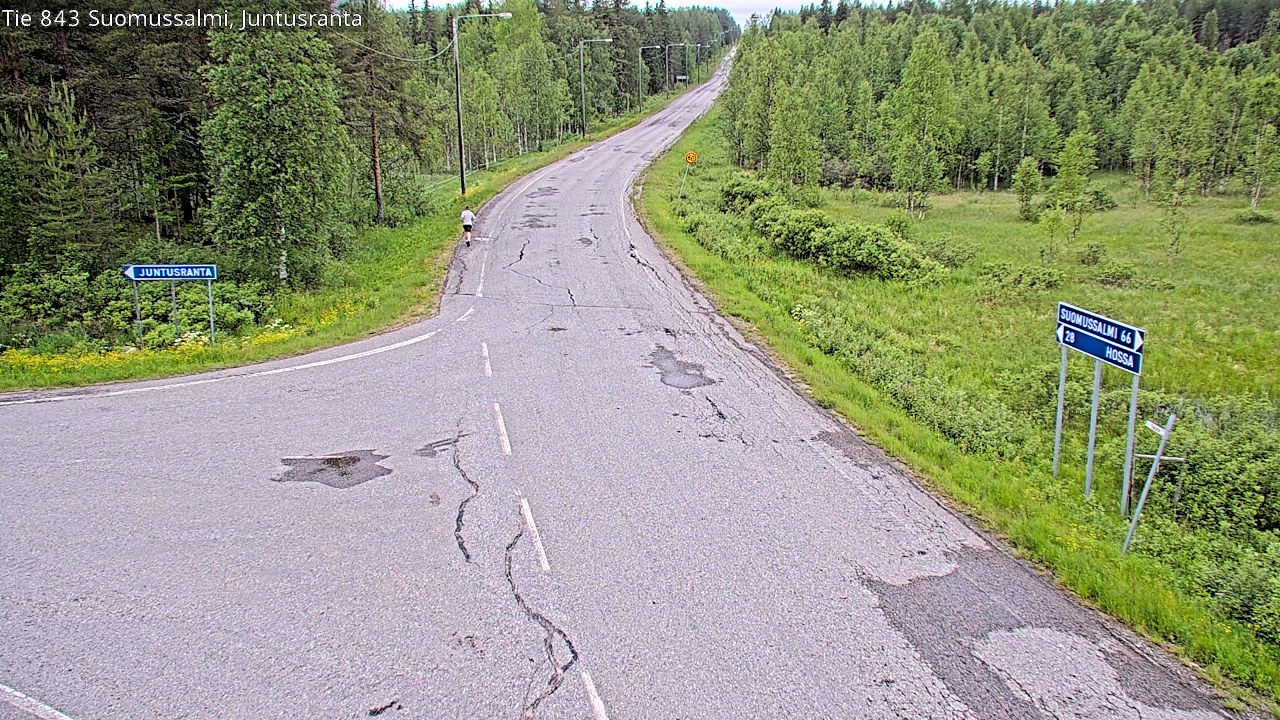 Kelikamerat Kuva Tie 843 Suomussalmi, Juntusranta, Suomussalmi, Kainuu