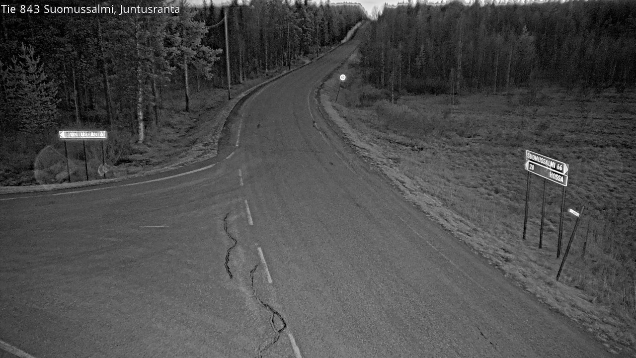 Kelikamerat Kuva Tie 843 Suomussalmi, Juntusranta, Suomussalmi, Kainuu