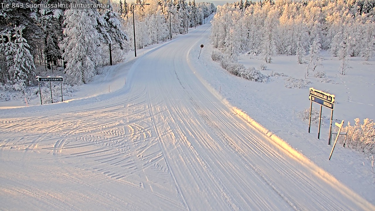 Kelikamerat Kuva Tie 843 Suomussalmi, Juntusranta, Suomussalmi, Kainuu