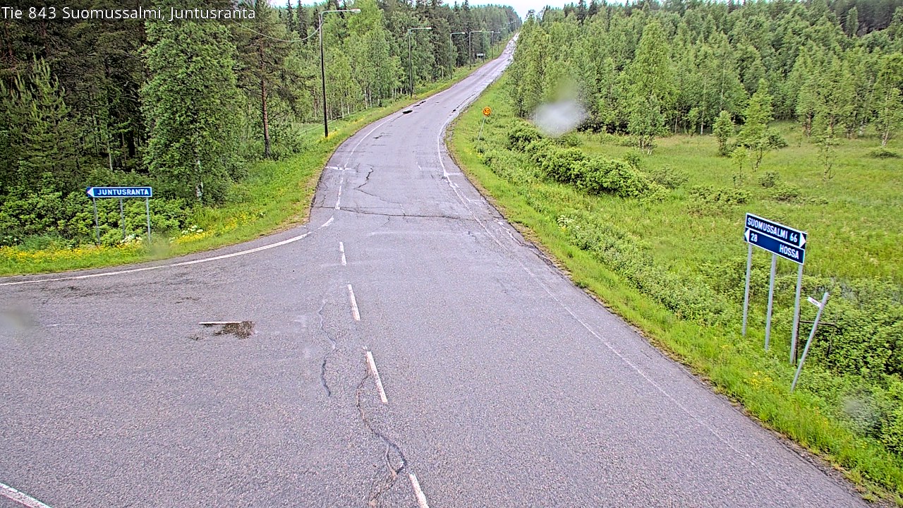 Kelikamerat Kuva Tie 843 Suomussalmi, Juntusranta, Suomussalmi, Kainuu