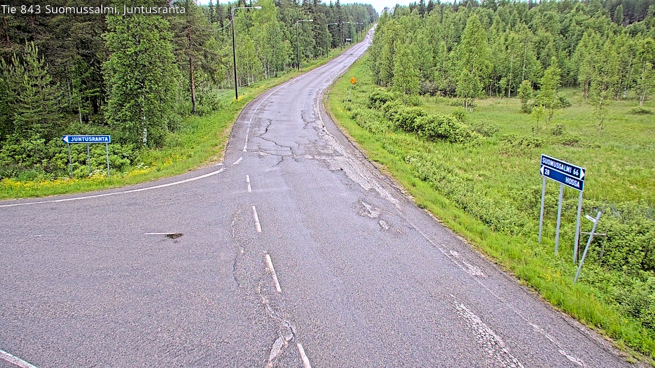 Kelikamerat Kuva Tie 843 Suomussalmi, Juntusranta, Suomussalmi, Kainuu