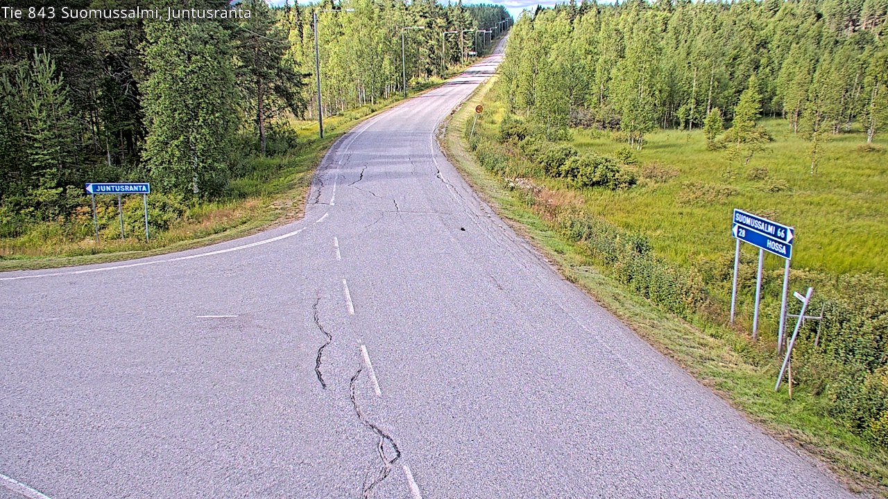Kelikamerat Kuva Tie 843 Suomussalmi, Juntusranta, Suomussalmi, Kainuu
