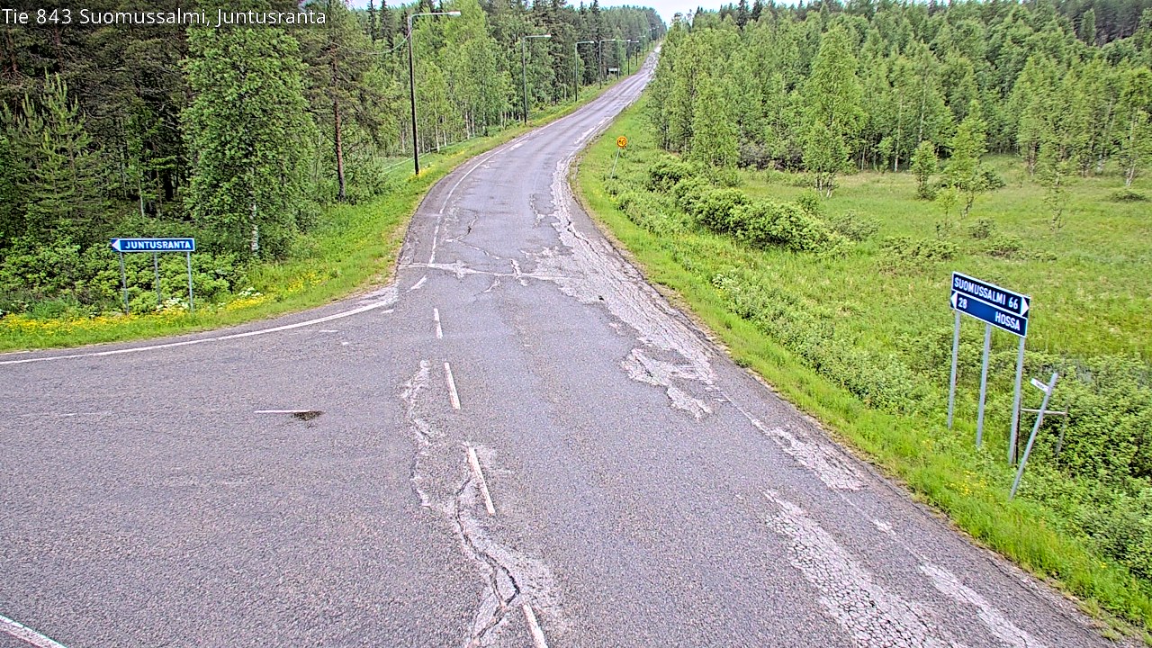 Kelikamerat Kuva Tie 843 Suomussalmi, Juntusranta, Suomussalmi, Kainuu