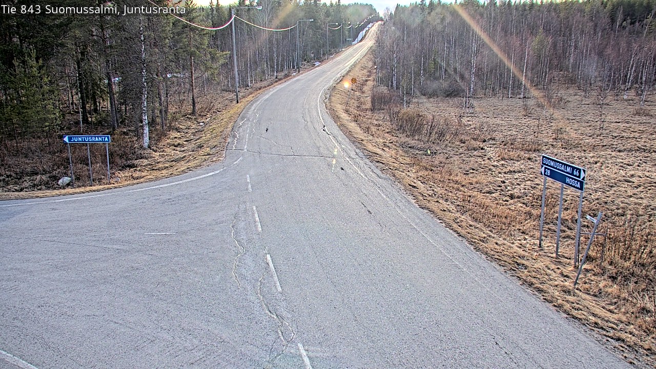 Kelikamerat Kuva Tie 843 Suomussalmi, Juntusranta, Suomussalmi, Kainuu