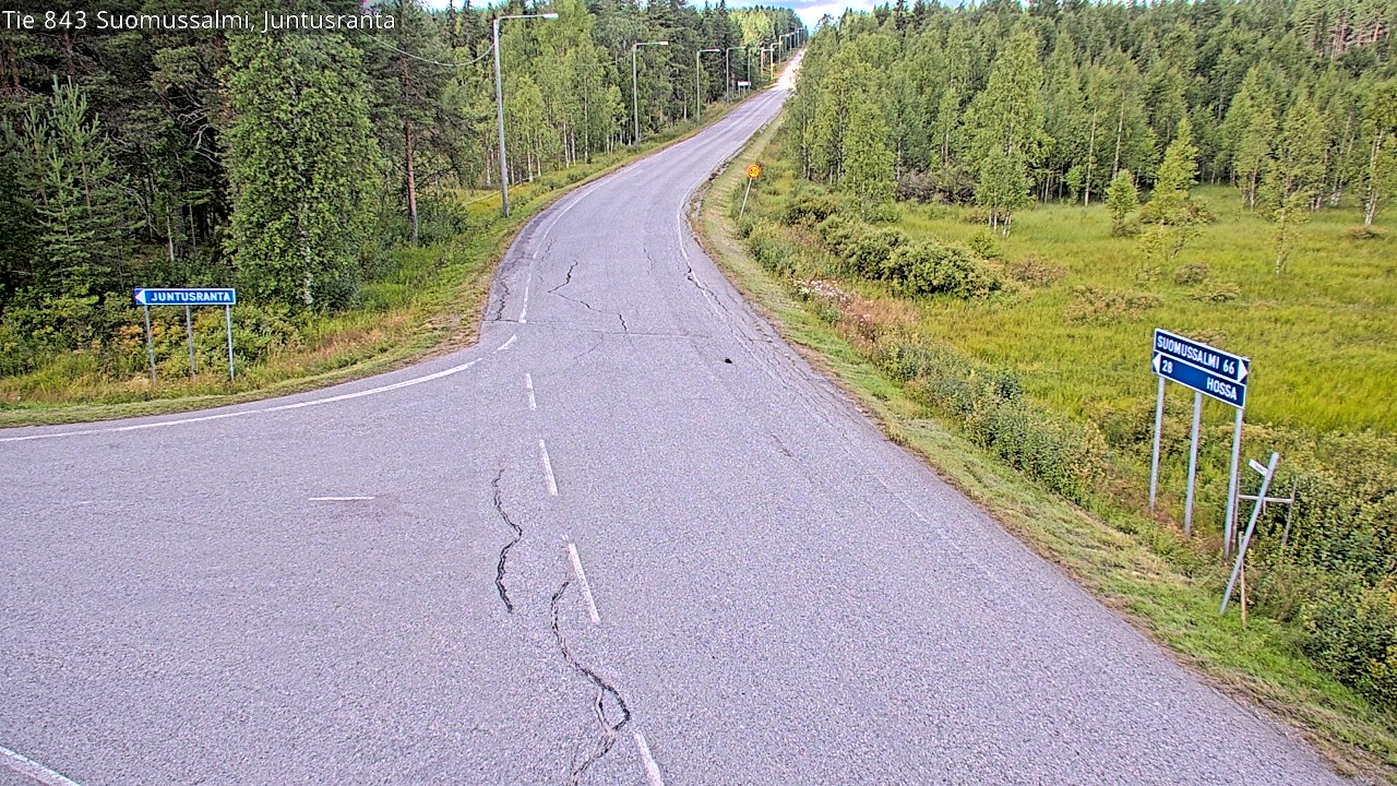 Kelikamerat Kuva Tie 843 Suomussalmi, Juntusranta, Suomussalmi, Kainuu