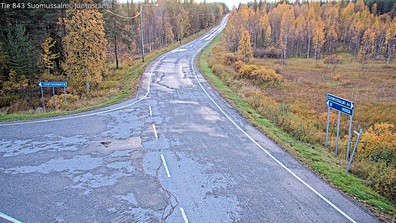 Kelikamerat Kuva Tie 843 Suomussalmi, Juntusranta, Suomussalmi, Kainuu