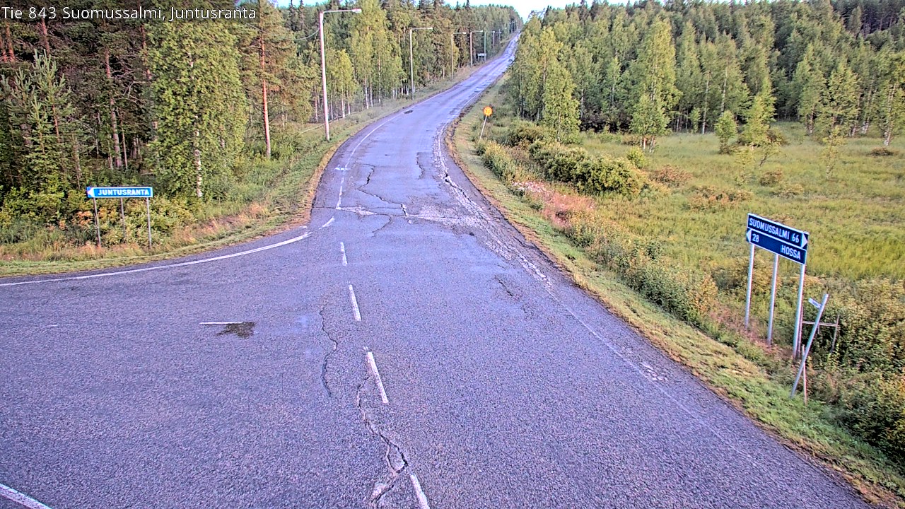Kelikamerat Kuva Tie 843 Suomussalmi, Juntusranta, Suomussalmi, Kainuu