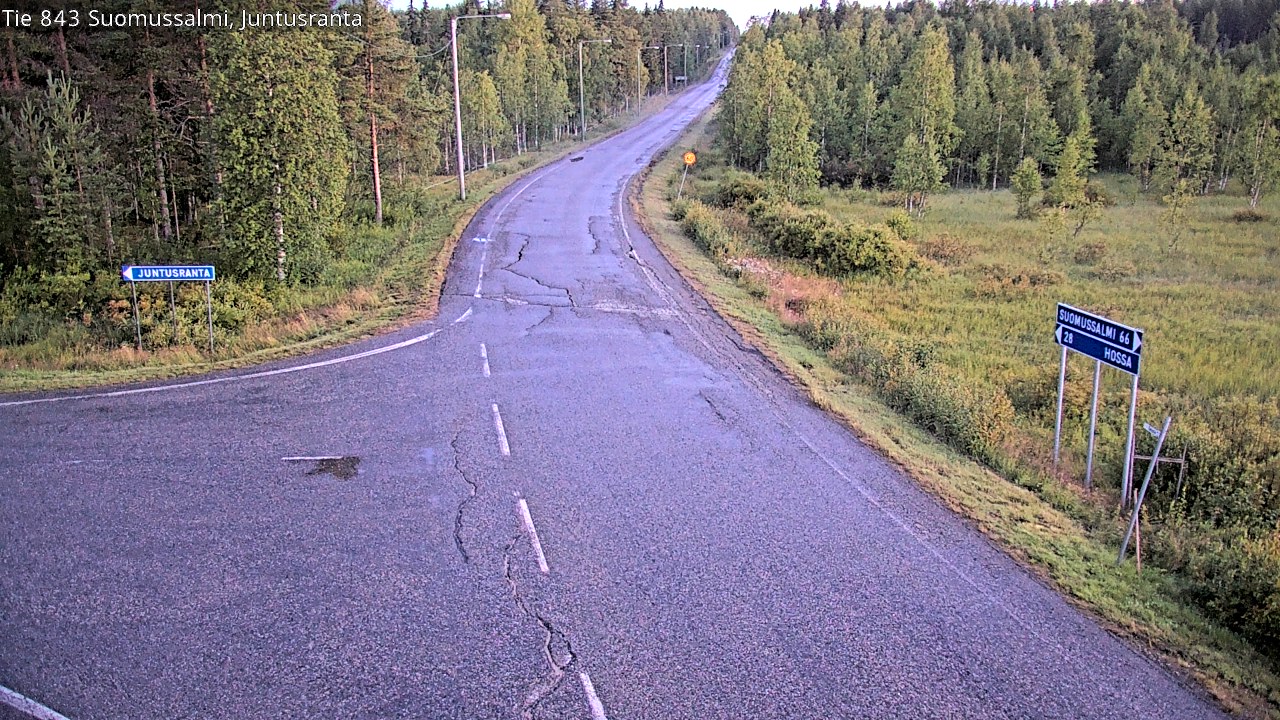 Kelikamerat Kuva Tie 843 Suomussalmi, Juntusranta, Suomussalmi, Kainuu
