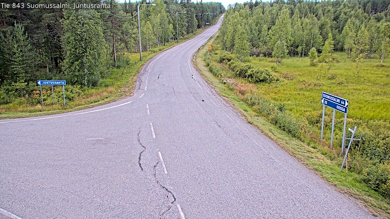 Kelikamerat Kuva Tie 843 Suomussalmi, Juntusranta, Suomussalmi, Kainuu