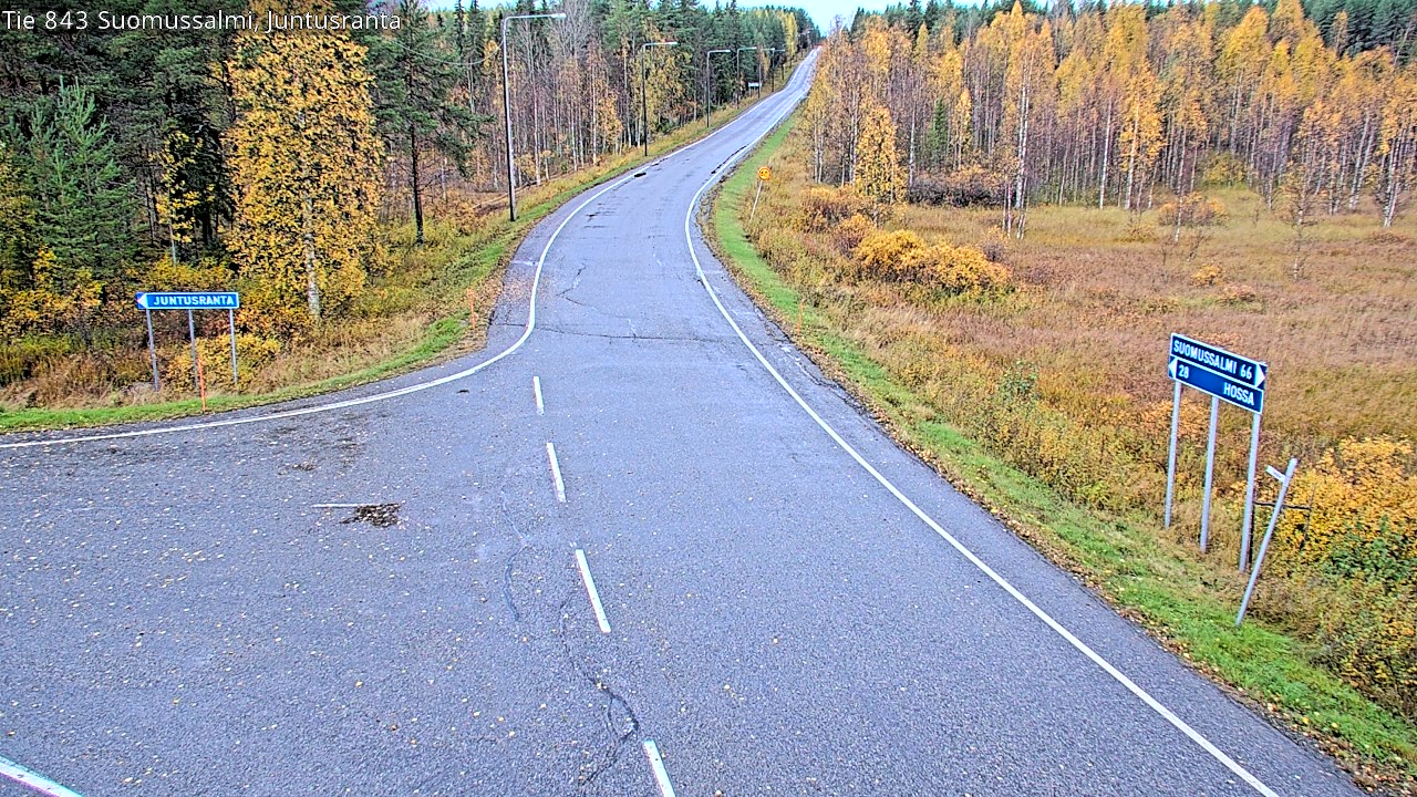 Weather Camera Image Road 843 Suomussalmi, Juntusranta, Suomussalmi, Kainuu