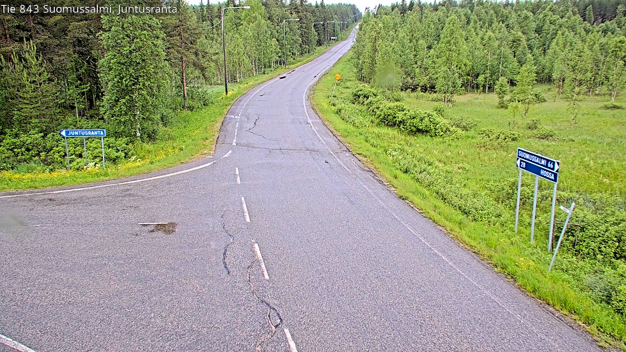 Kelikamerat Kuva Tie 843 Suomussalmi, Juntusranta, Suomussalmi, Kainuu