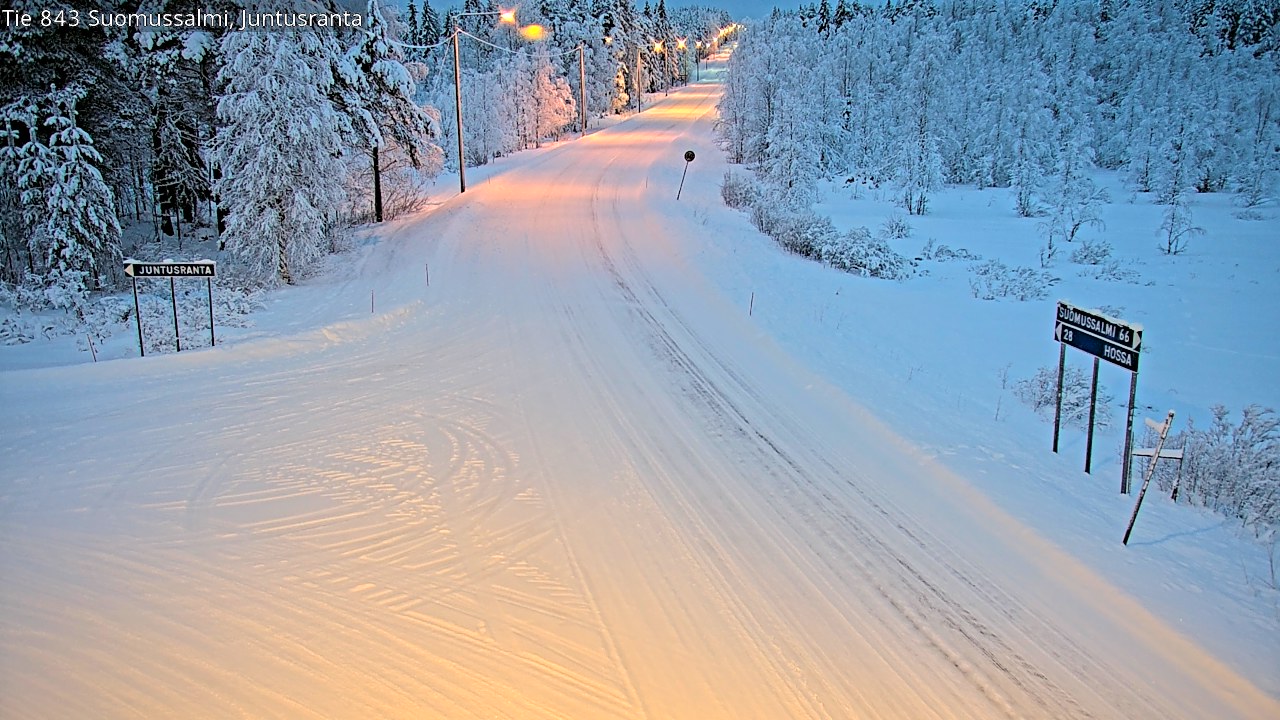 Kelikamerat Kuva Tie 843 Suomussalmi, Juntusranta, Suomussalmi, Kainuu